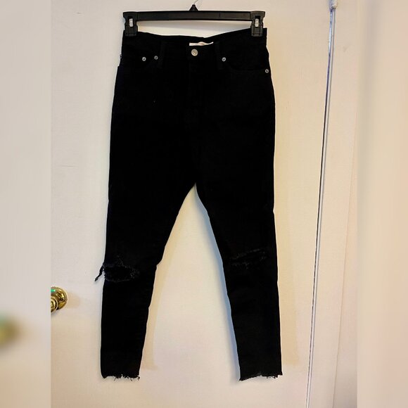 LEVI'S Black, Wedgie Fit Skinny Jeans | Size 28 - Picture 3 of 4